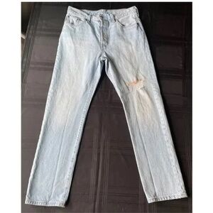 Light Blue Distressed Women Jeans